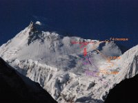 Le Manaslu vu depuis la montée au Larkya Pass en 2012